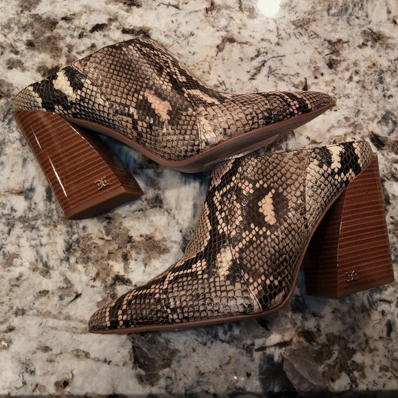 Sam Edelman Reverie 2 Block Heel Snake Mules - Picture 4 of 7